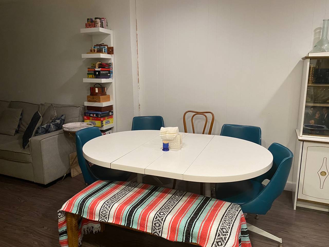 Burke Mid-Century Modern Oval Dining Table