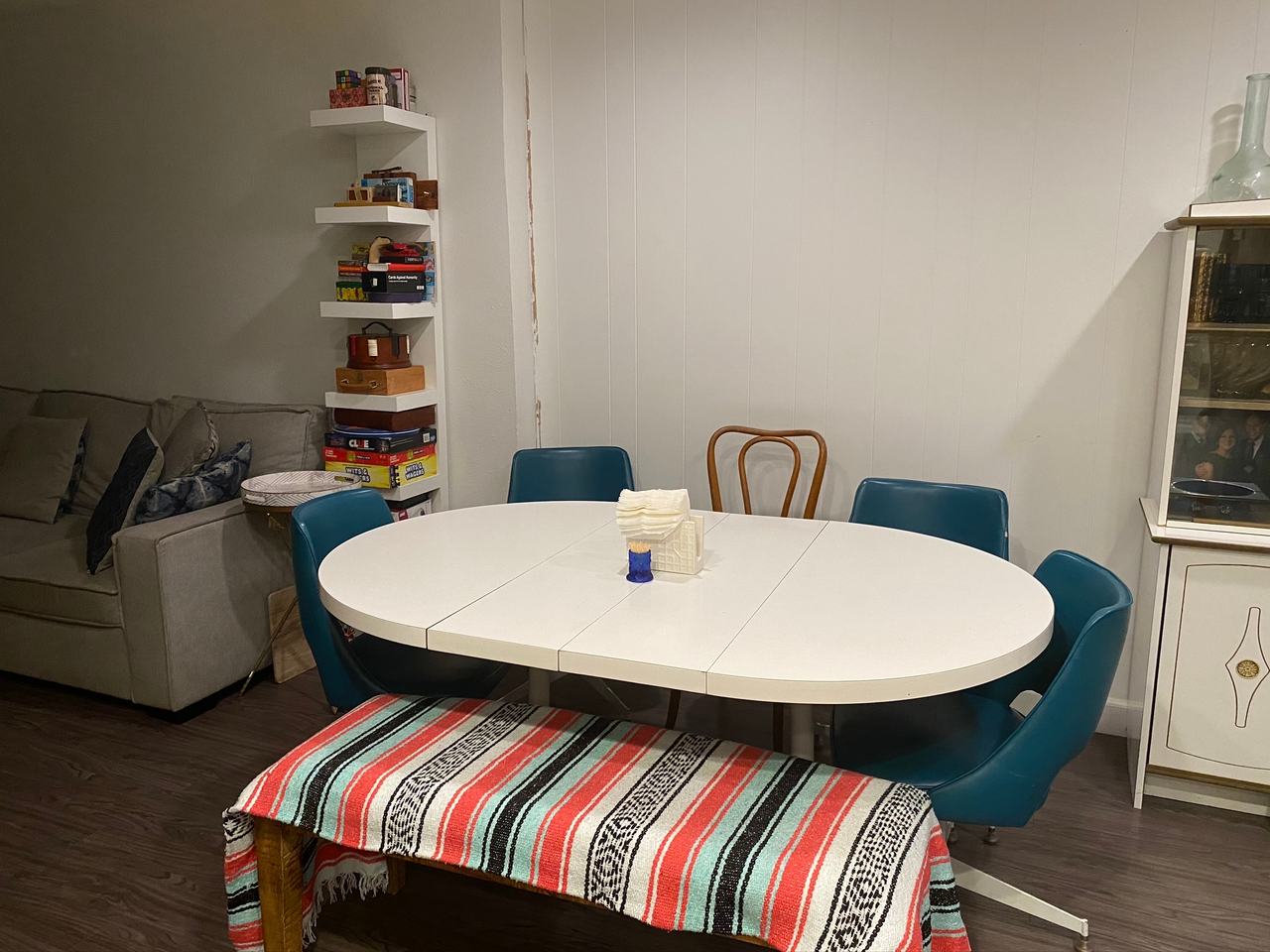 Burke Mid-Century Modern Oval Dining Table