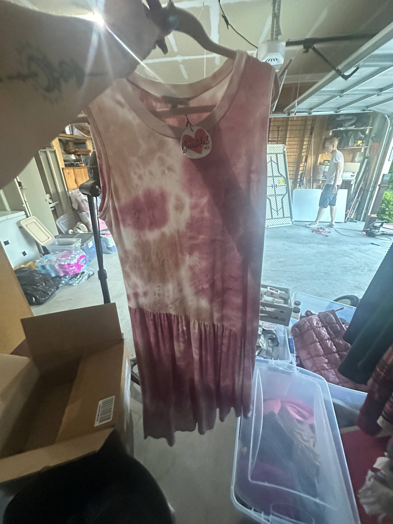 White birch Women's Tie-Dye Sleeveless Dress