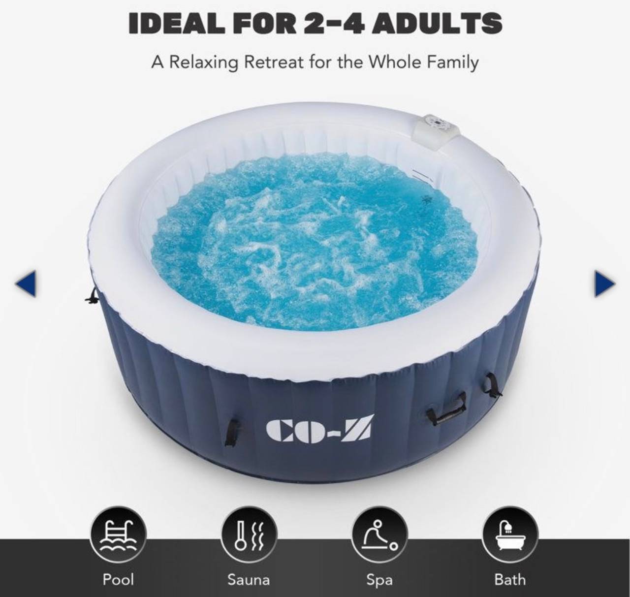 CO-Z 4-Person Inflatable Hot Tub Spa