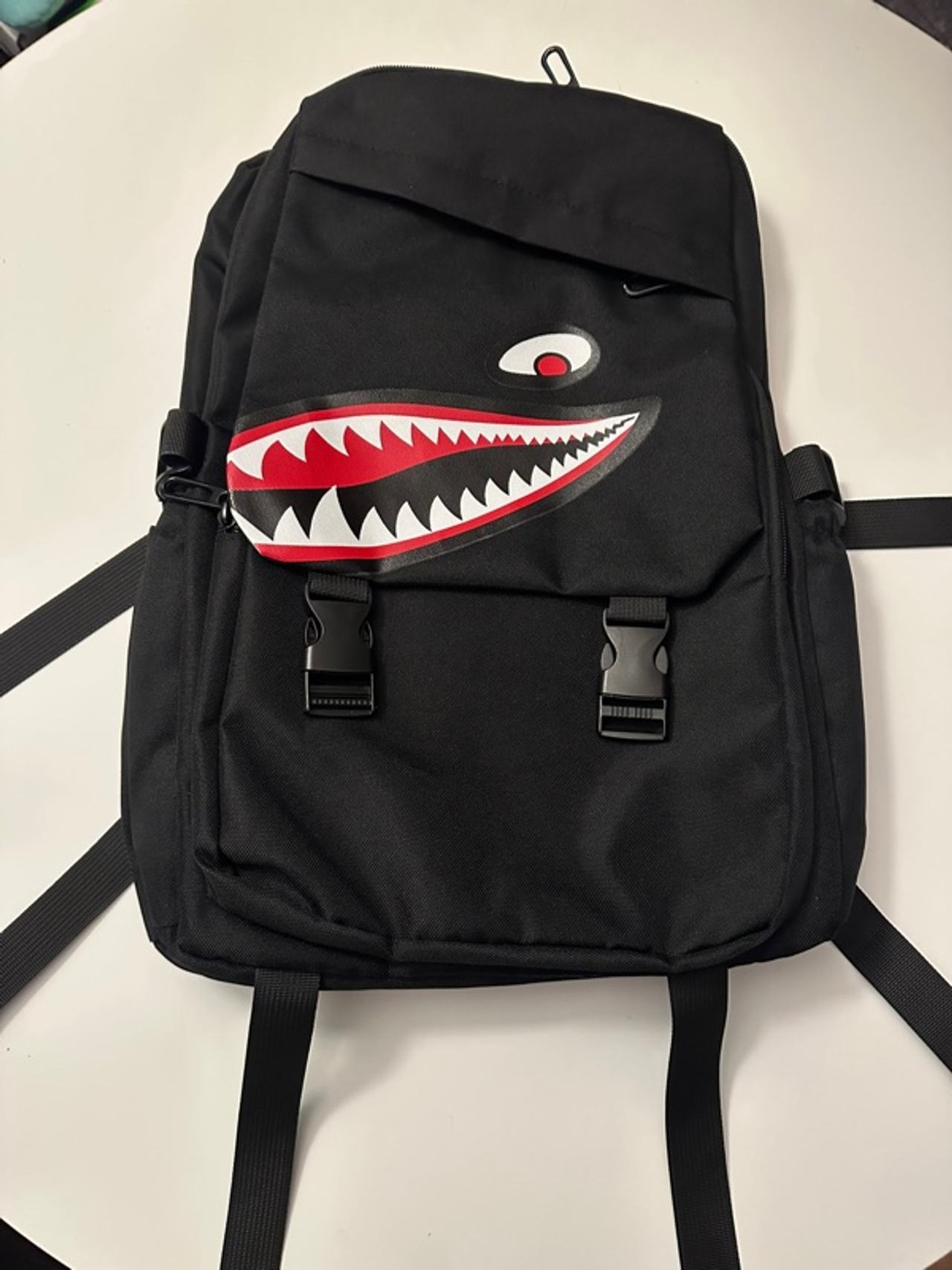 Shark Mouth Black Backpack