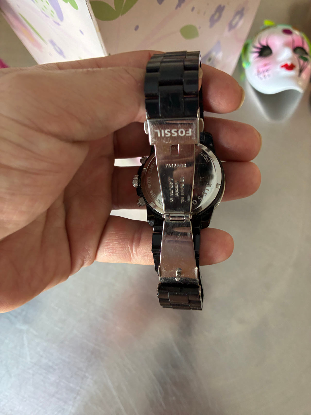 Fossil Decker Black Stainless Steel Chronograph Watch