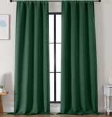 Ava Ever Green Blackout Curtains for Bedroom 96 Inches Long 2 Panels, 52x95" - Image 1