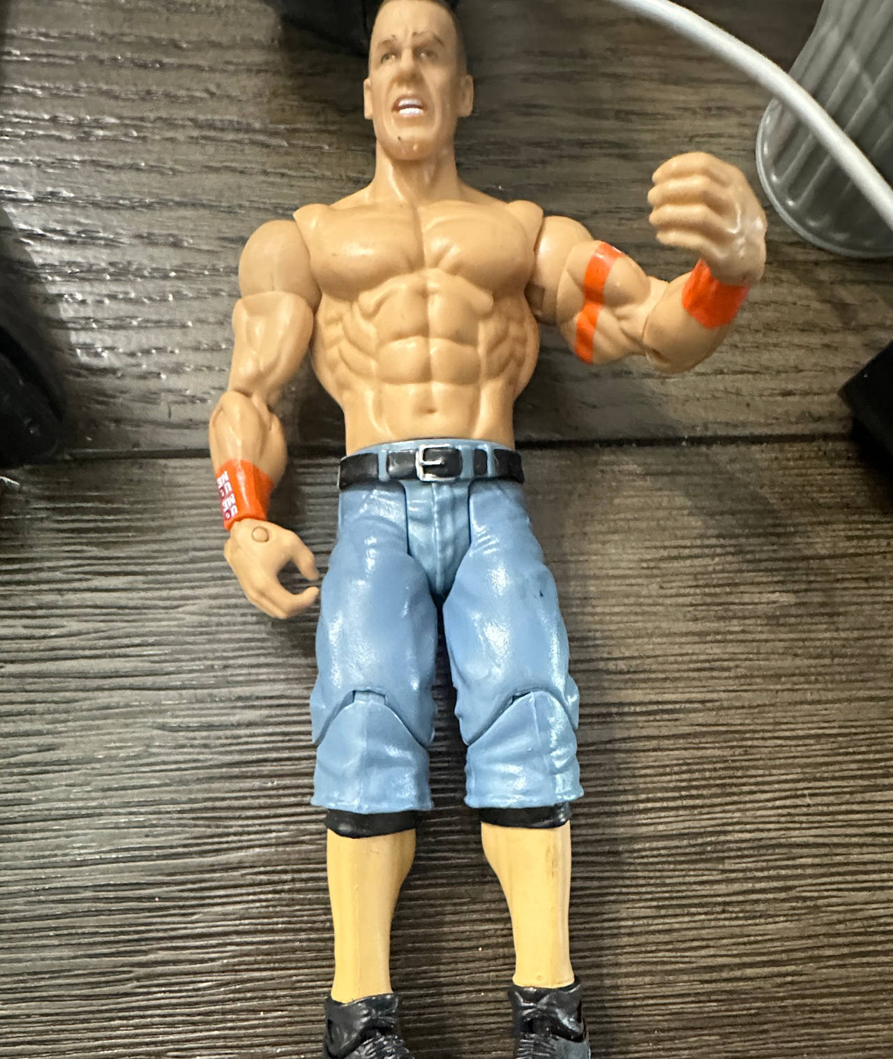 Mattel WWE John Cena Action Figure with Orange Armbands