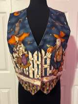 Halloween Novelty Vest Women LG Handmade Vintage Scarecrow  - Image 1