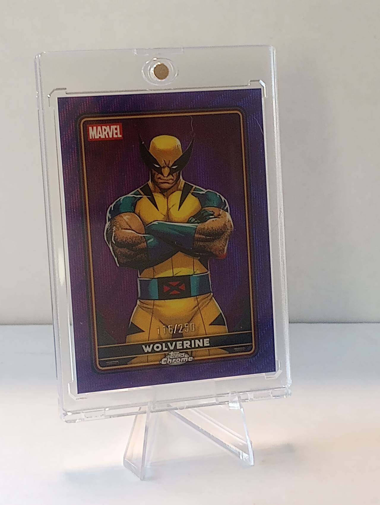2024 Topps Chrome Marvel Wolverine Purple Wave Refractor /250 #1