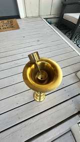 Vintage Brass Floor Candlestick Holder - Image 2