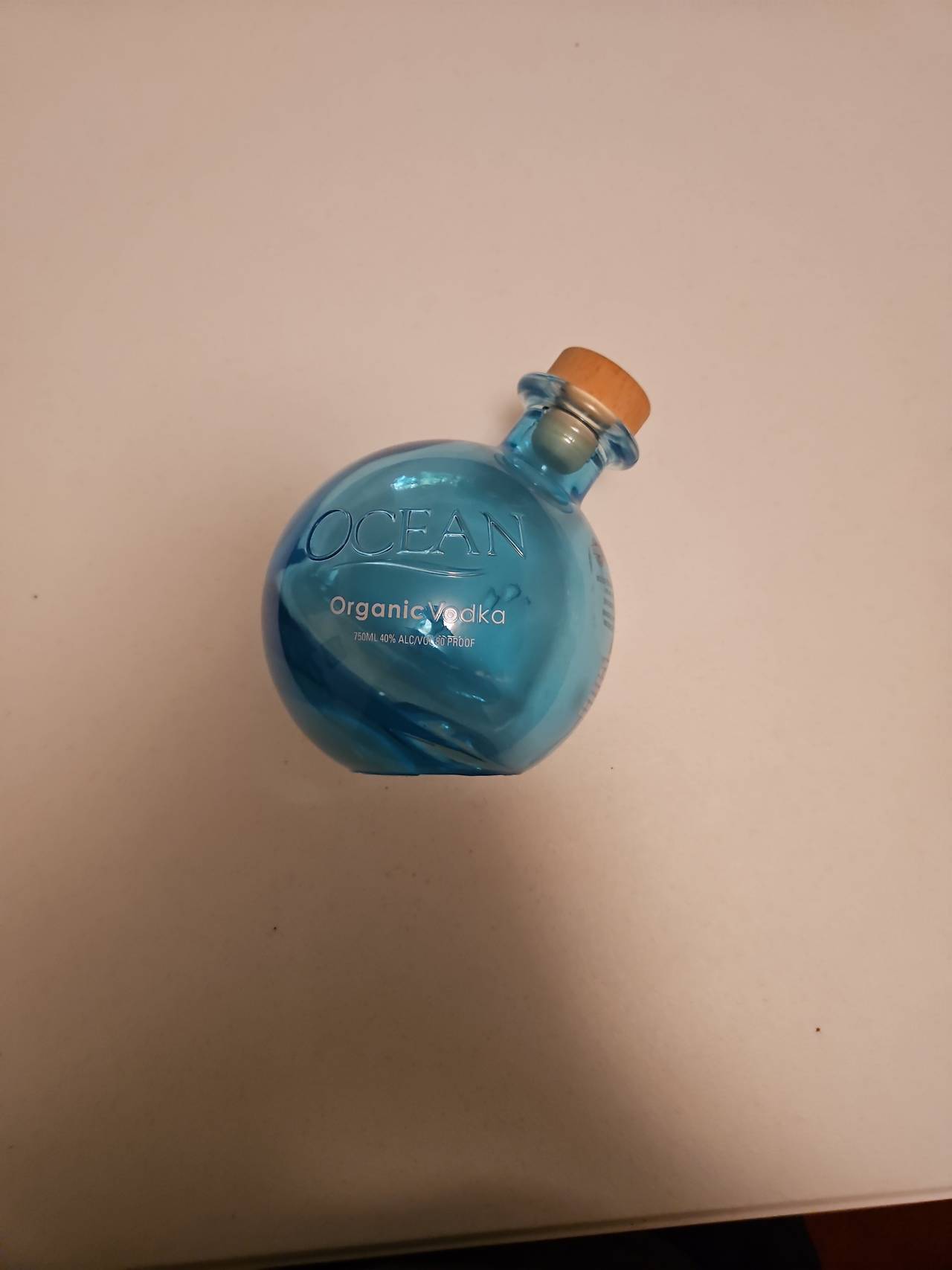 Ocean Organic Vodka 750ml Empty Bottle