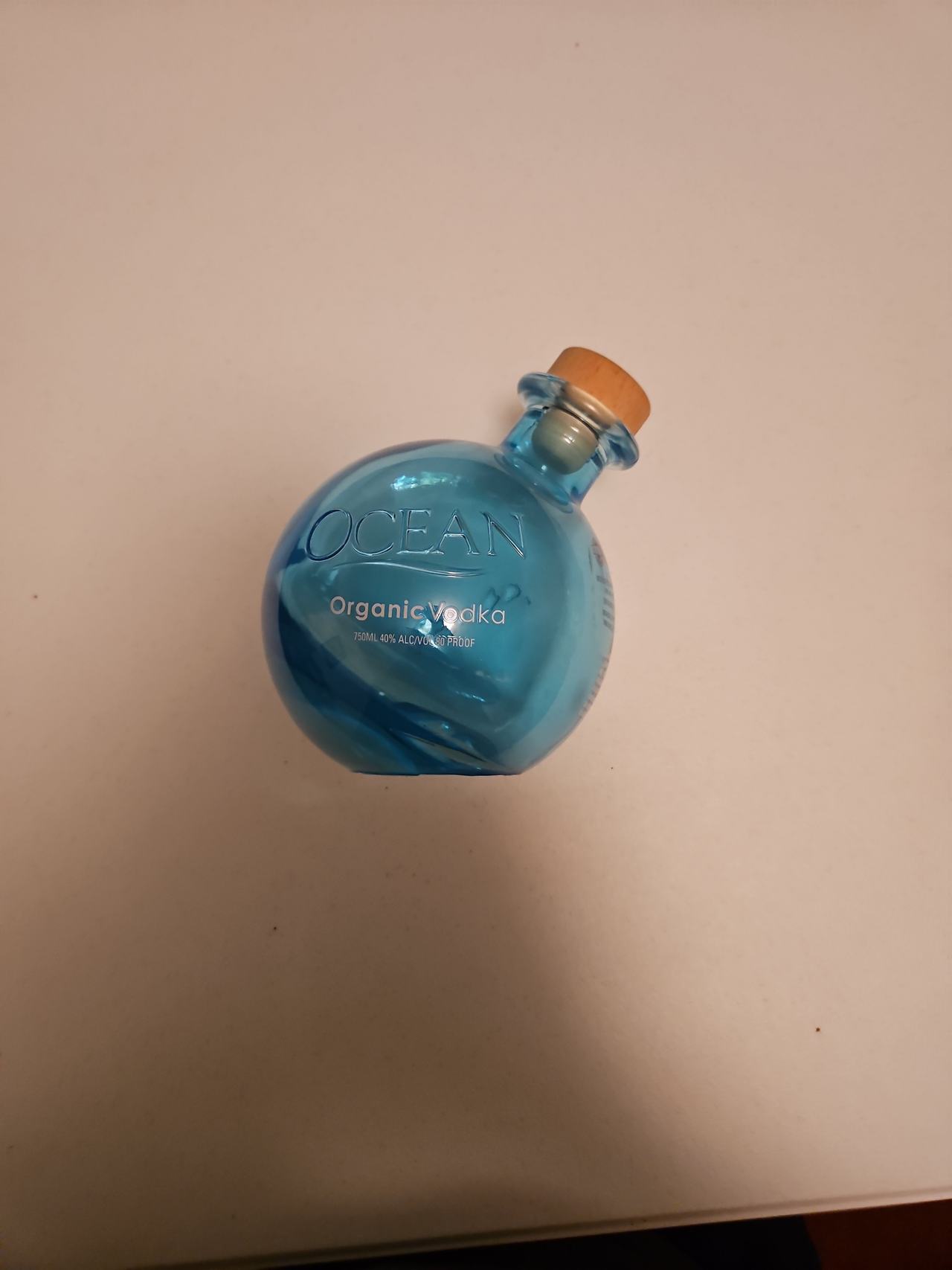 Ocean Organic Vodka 750ml Empty Bottle