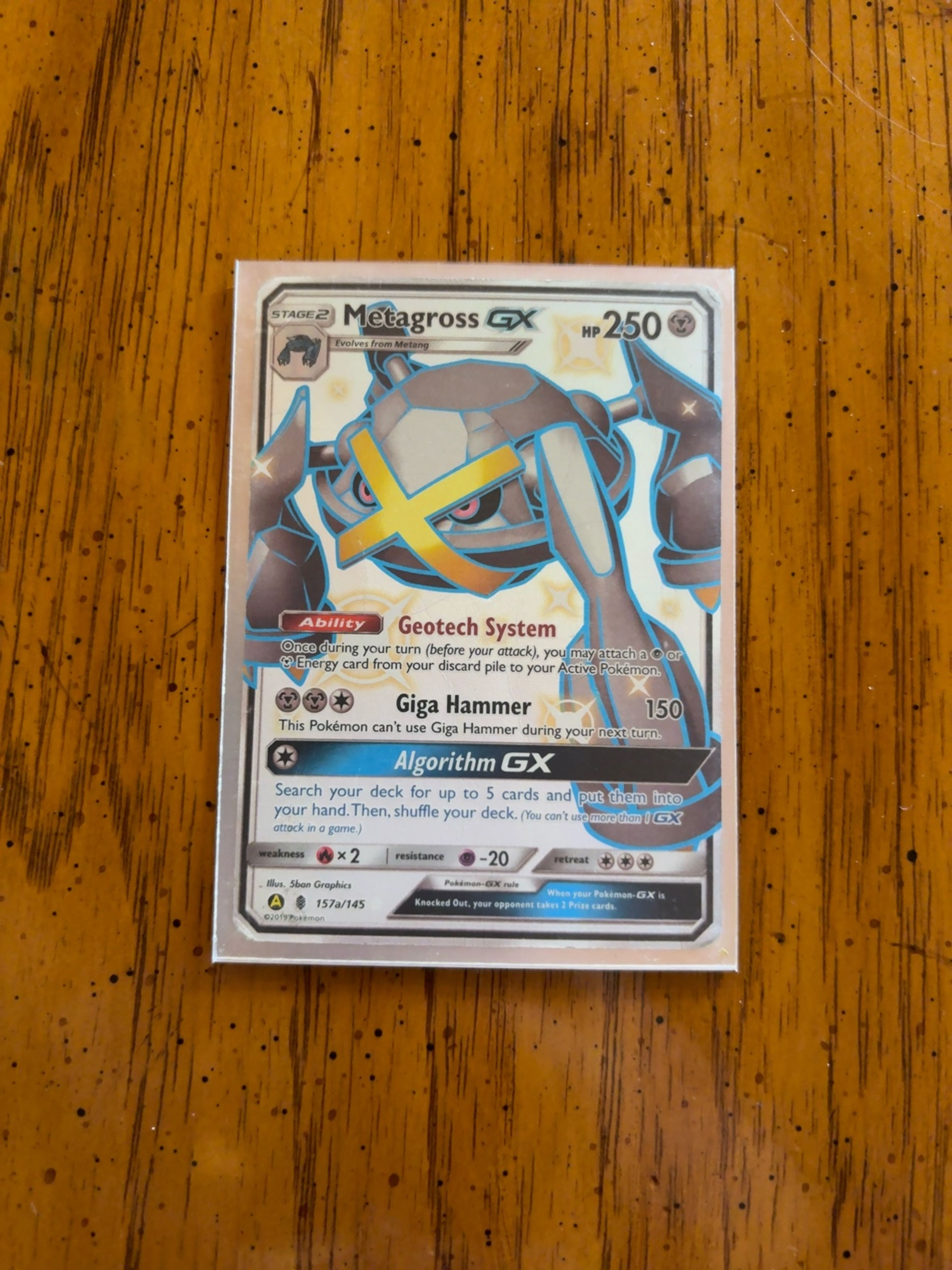Pokemon Metagross GX Hidden Fates Full Art Card