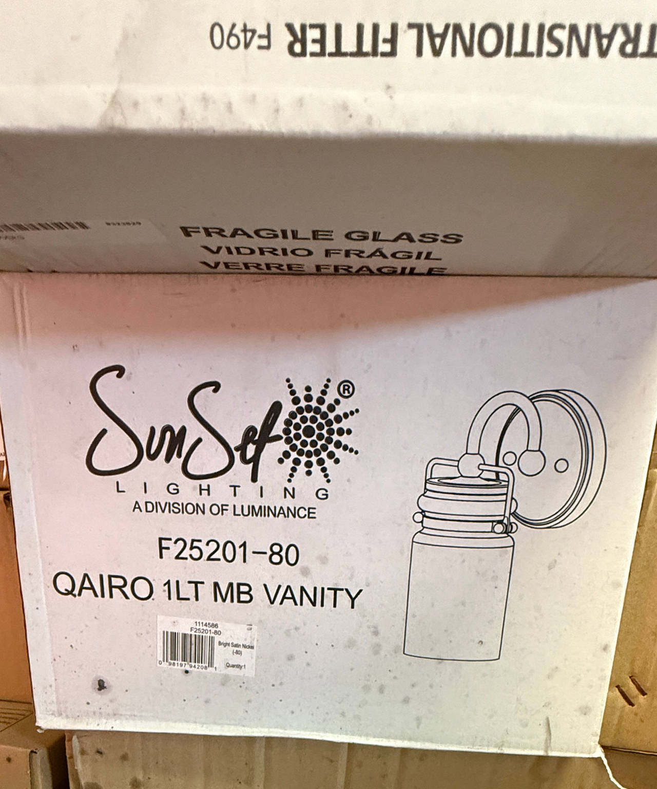Sunset Lighting Qairo 1-Light Vanity F25201-80