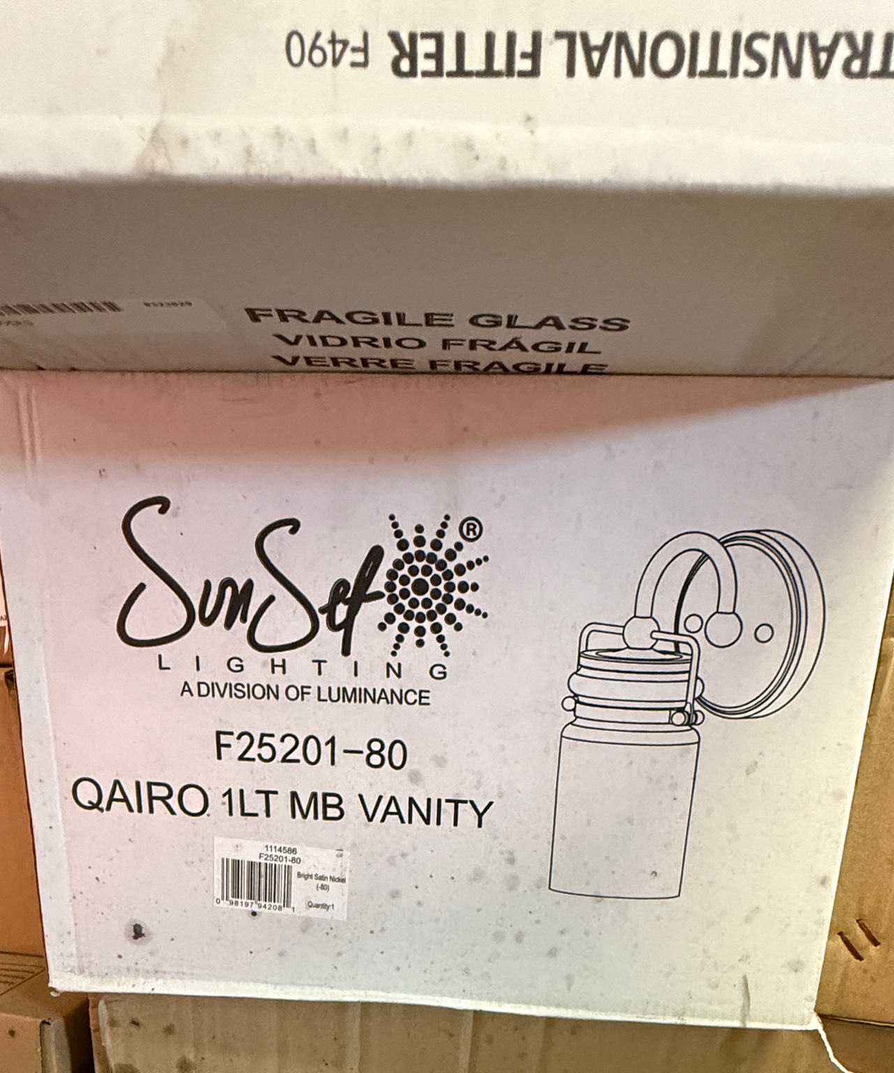 Sunset Lighting Qairo 1-Light Vanity F25201-80