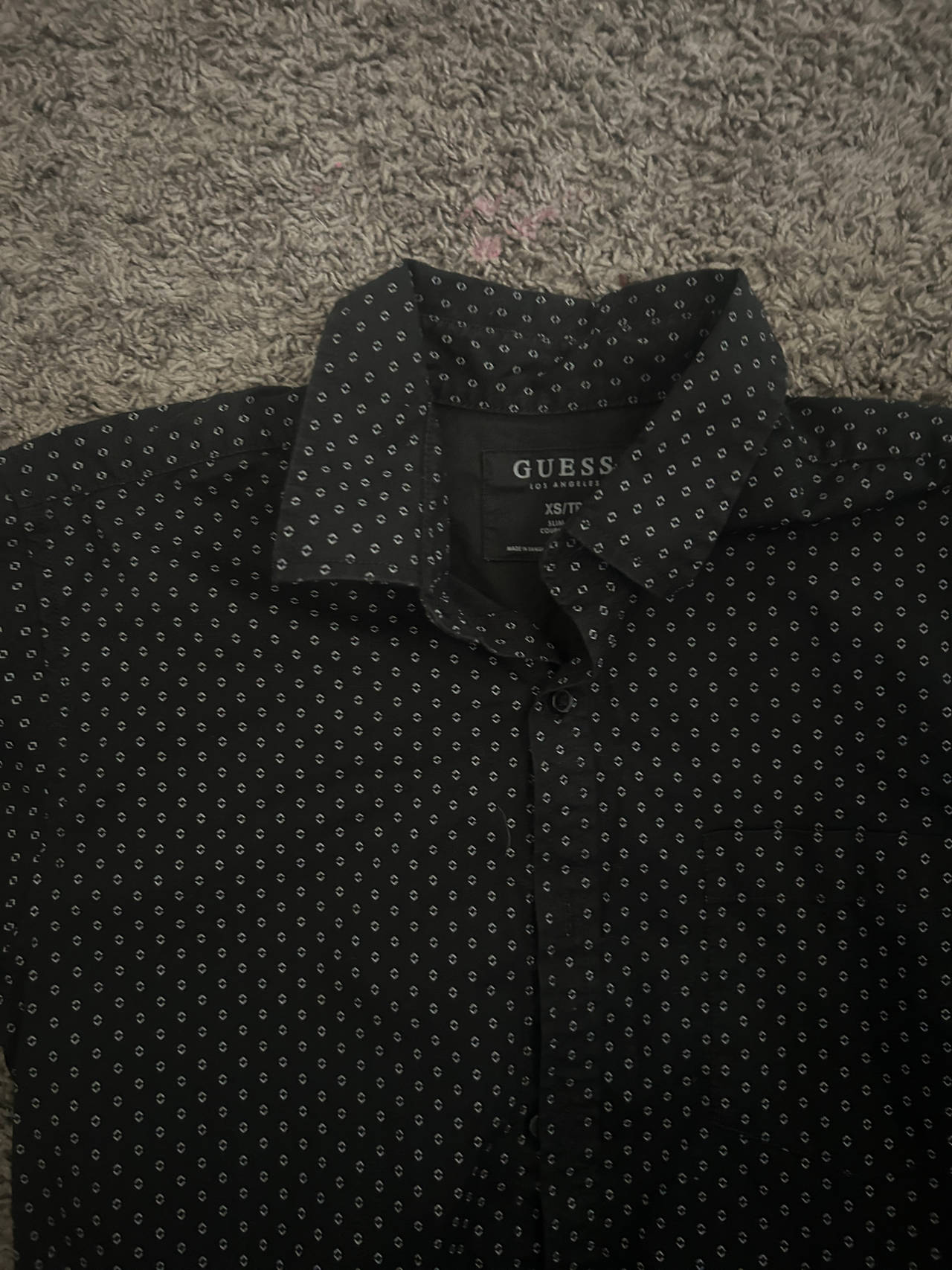 Guess Men's Slim Fit Geometric Print Shirt