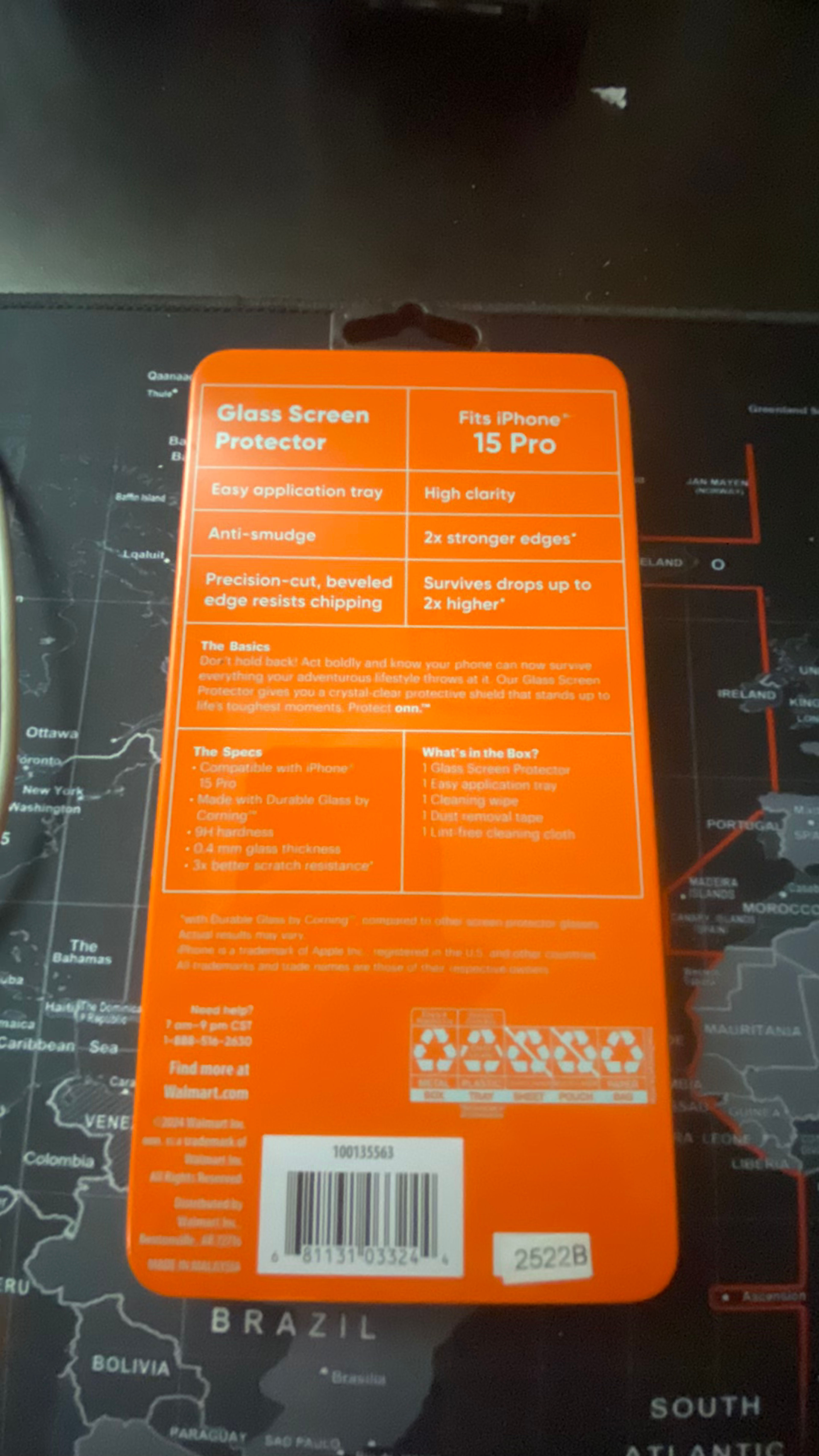 ONN Glass Screen Protector for iPhone 15 Pro - Image 2