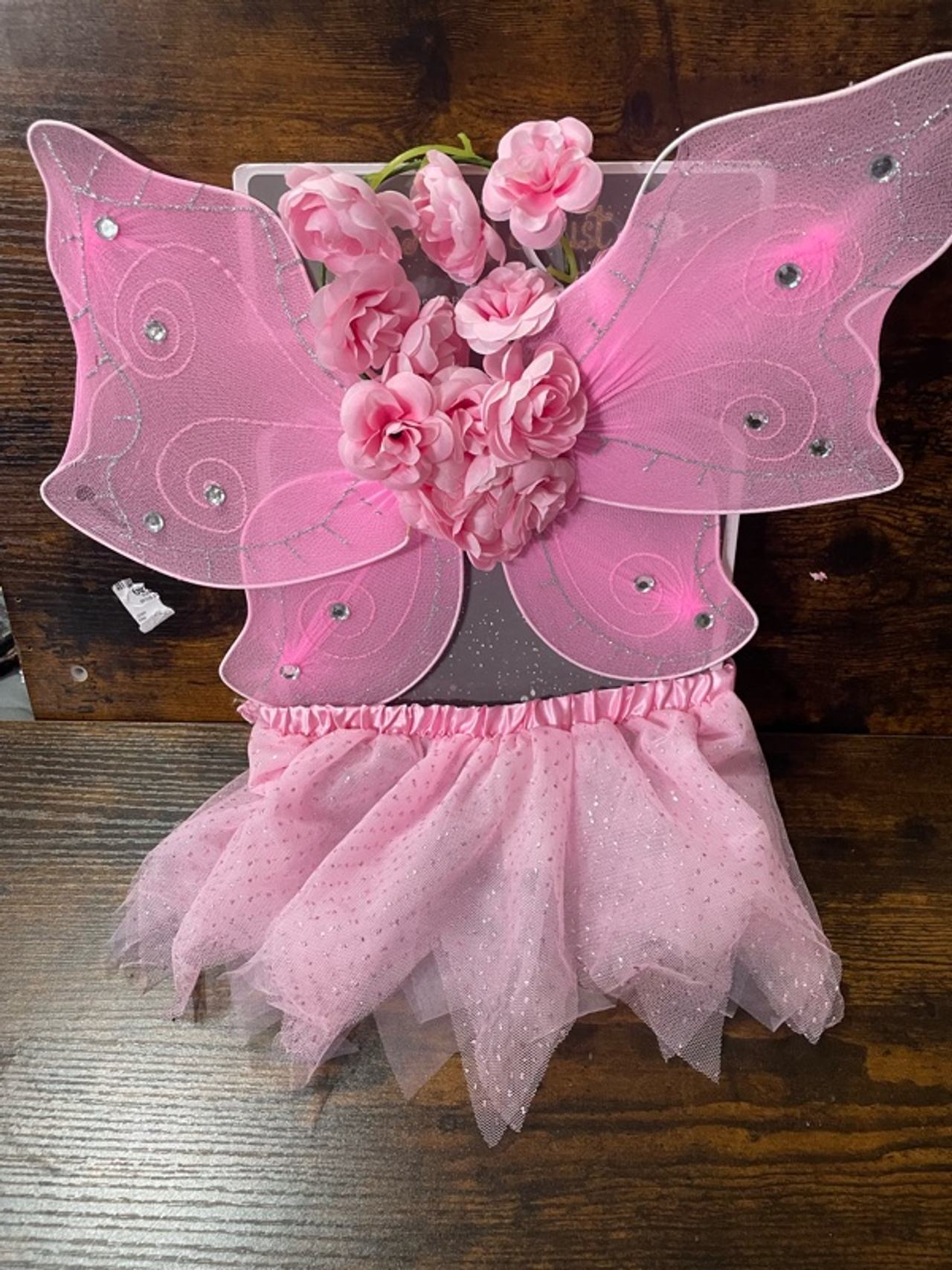 Pink Fairy Butterfly Wings Costume Set for dog