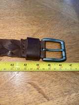Gap 1969 Brown Woven Leather Belt - Image 4