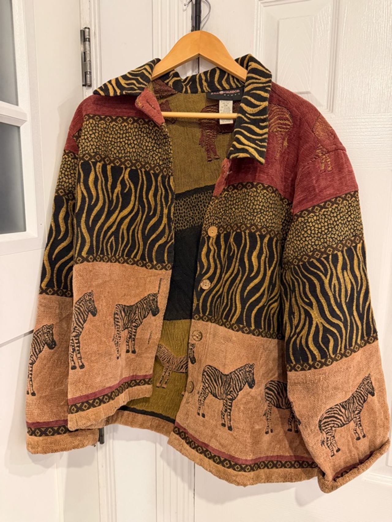 Sag Harbor Tapestry Coat Zebra Print