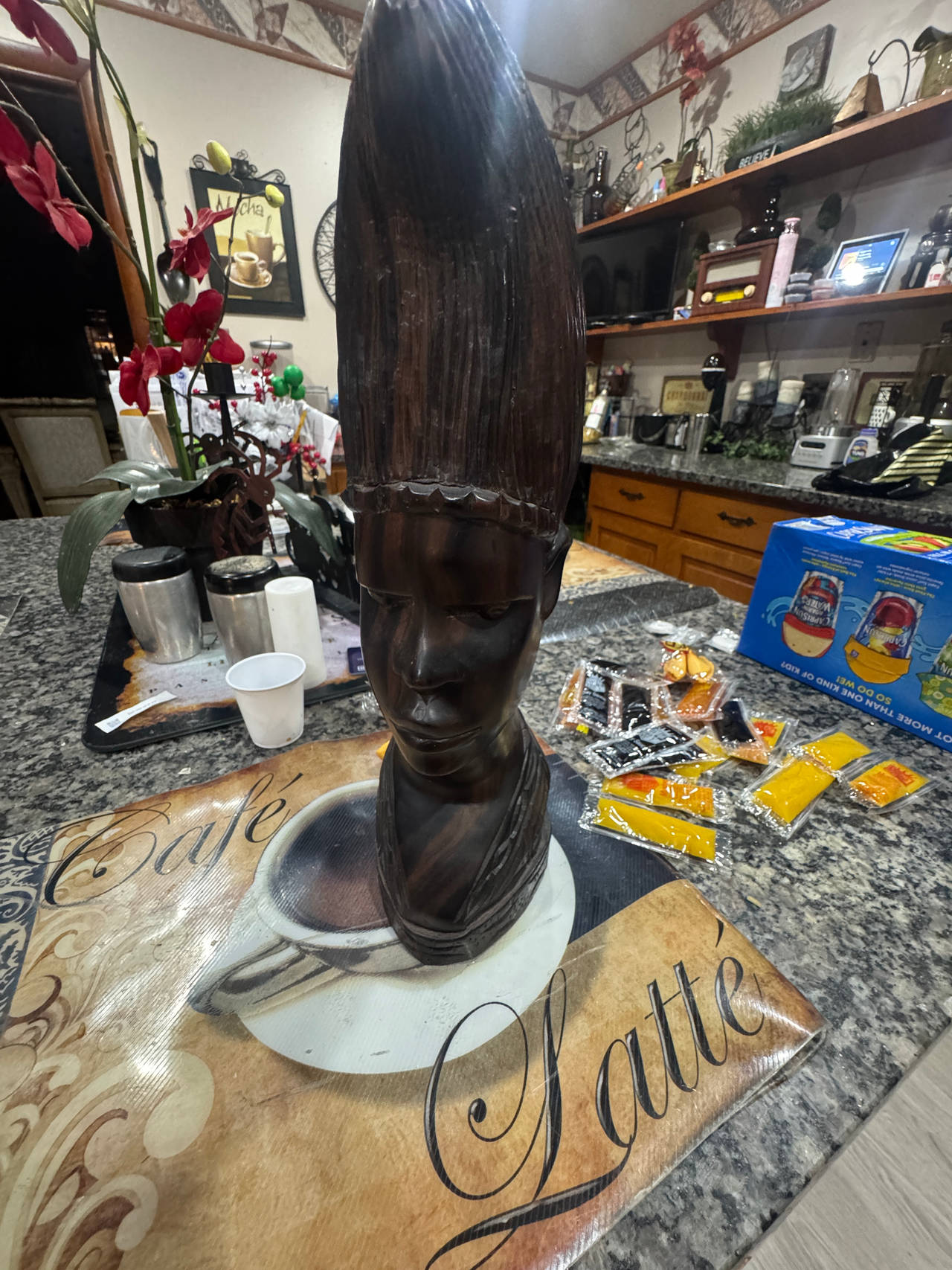 African Tribal Bust Sculpture