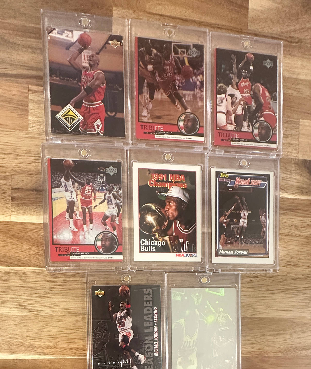 Michael Jordan Early 90s Basketball Card Lot with Hologram