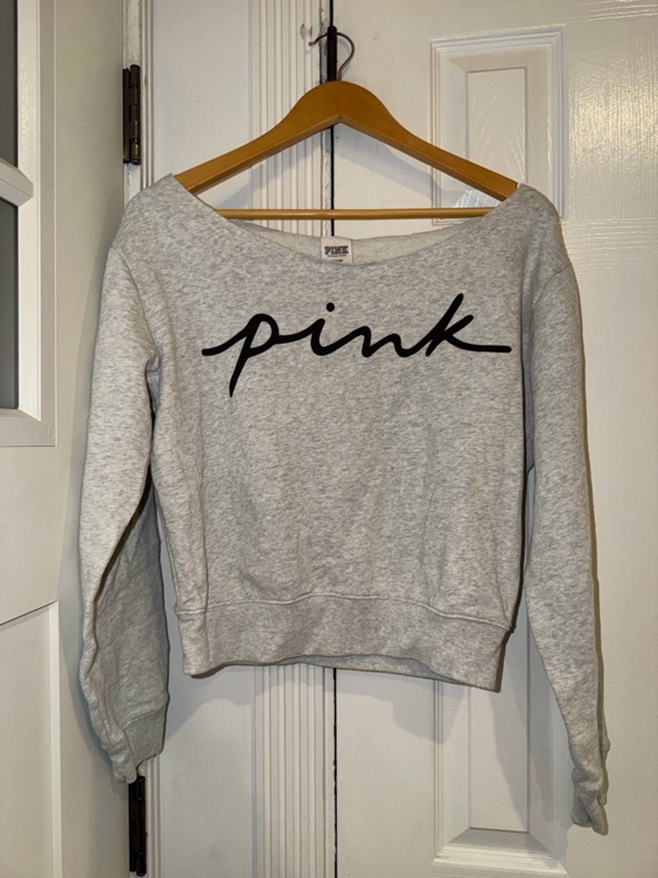 Victoria's Secret Pink Everyday Lounge Off-The-Shoulder Sweatshirt Medium