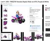 Yamaha Raptor 12V Ride-On ATV Purple/White - Image 5