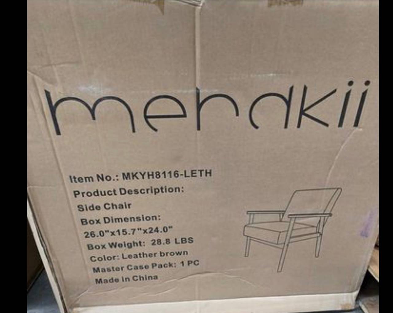 New Set 4 Merakii Brown Side Chairs