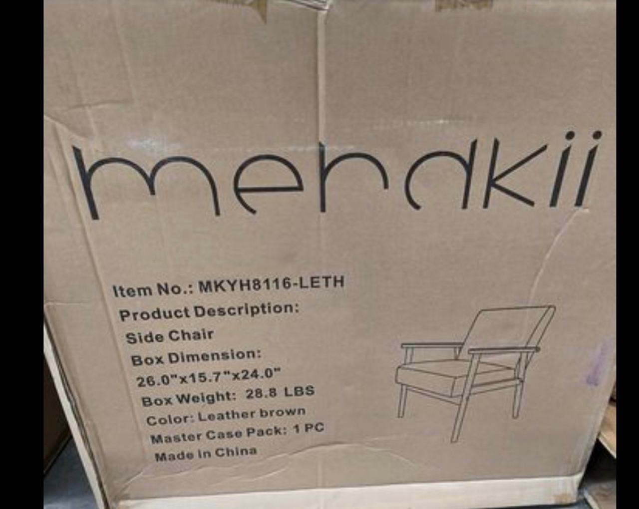 New Set 4 Merakii Brown Side Chairs