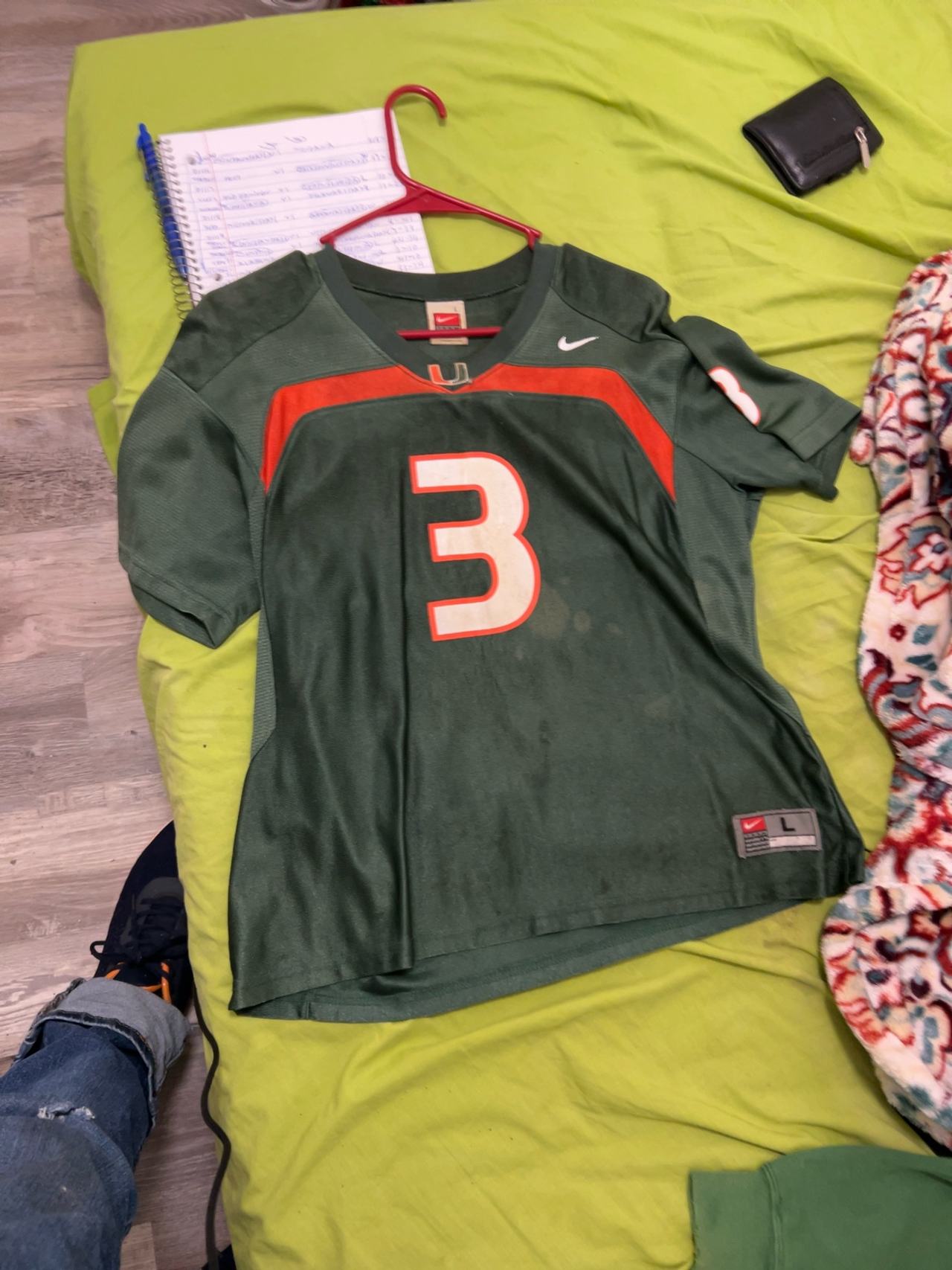Nike Miami Hurricanes Vintage Green Football Jersey