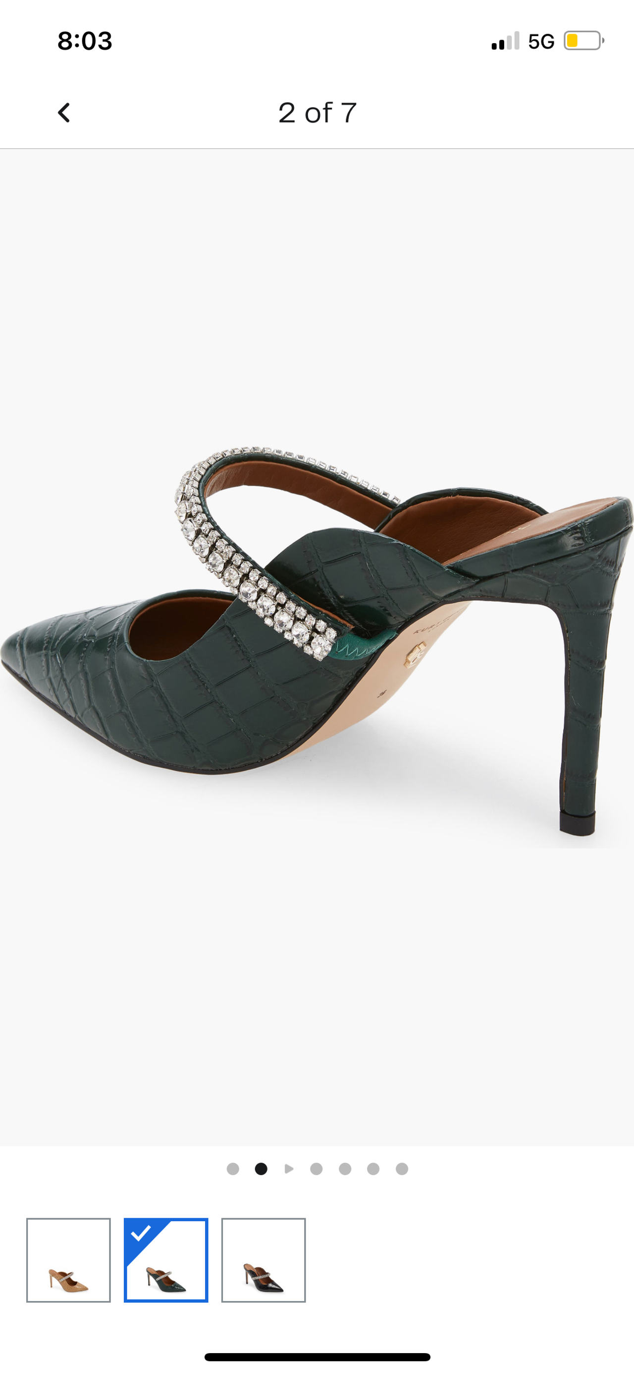 Heeled Mule with Embellished Strap