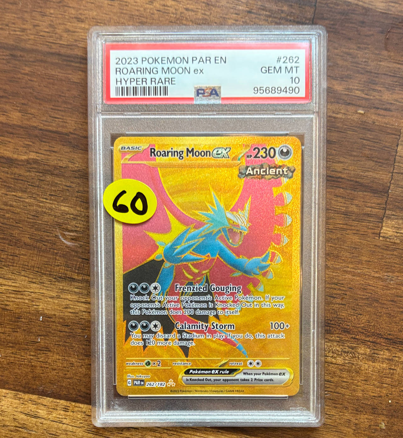 2023 Pokemon Paradox Rift Roaring Moon ex Hyper Rare #262 PSA 10