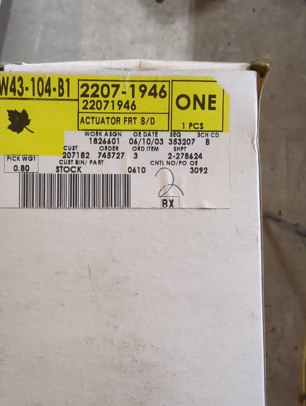 GM Genuine Parts 22071946 Front Side Door Lock Actuator
