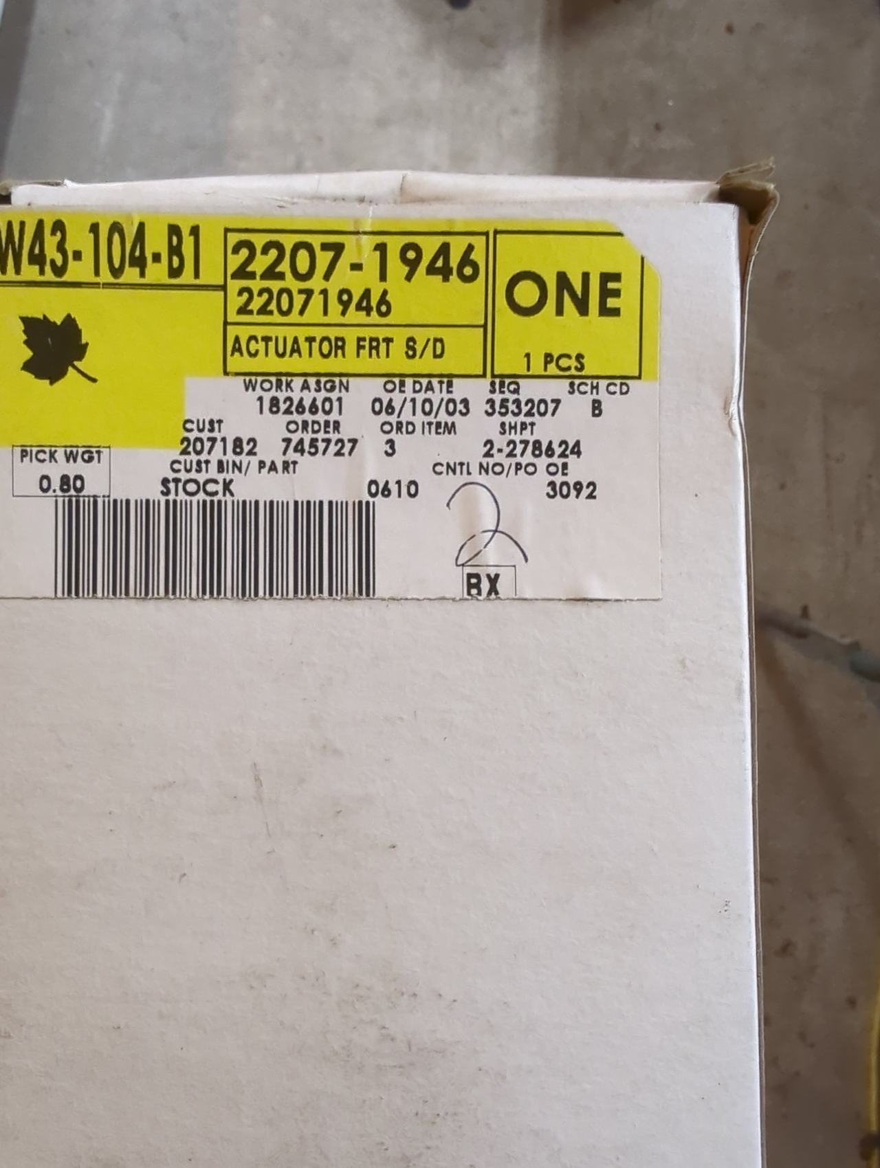 GM Genuine Parts 22071946 Front Side Door Lock Actuator