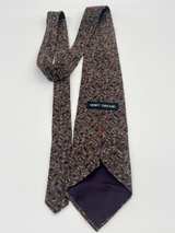 Vintage Henry Grethel Necktie Brown Taupe Blue Geometric 100% Silk 57” - Image 2