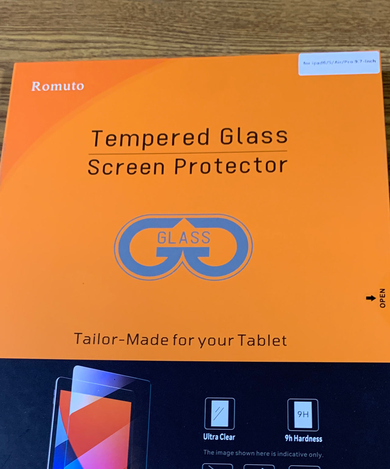 Romuto Tempered Glass Screen Protector for iPad 9.7-inch