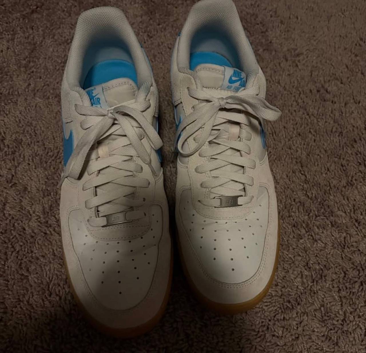 Nike Air Force 1 Low White University Blue Gum Sole
