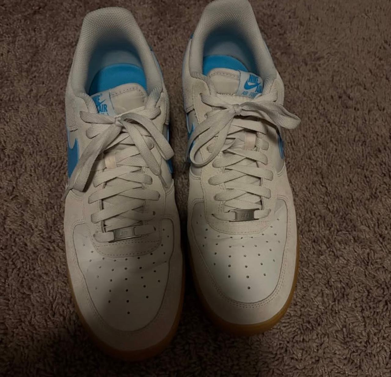 Nike Air Force 1 Low White University Blue Gum Sole
