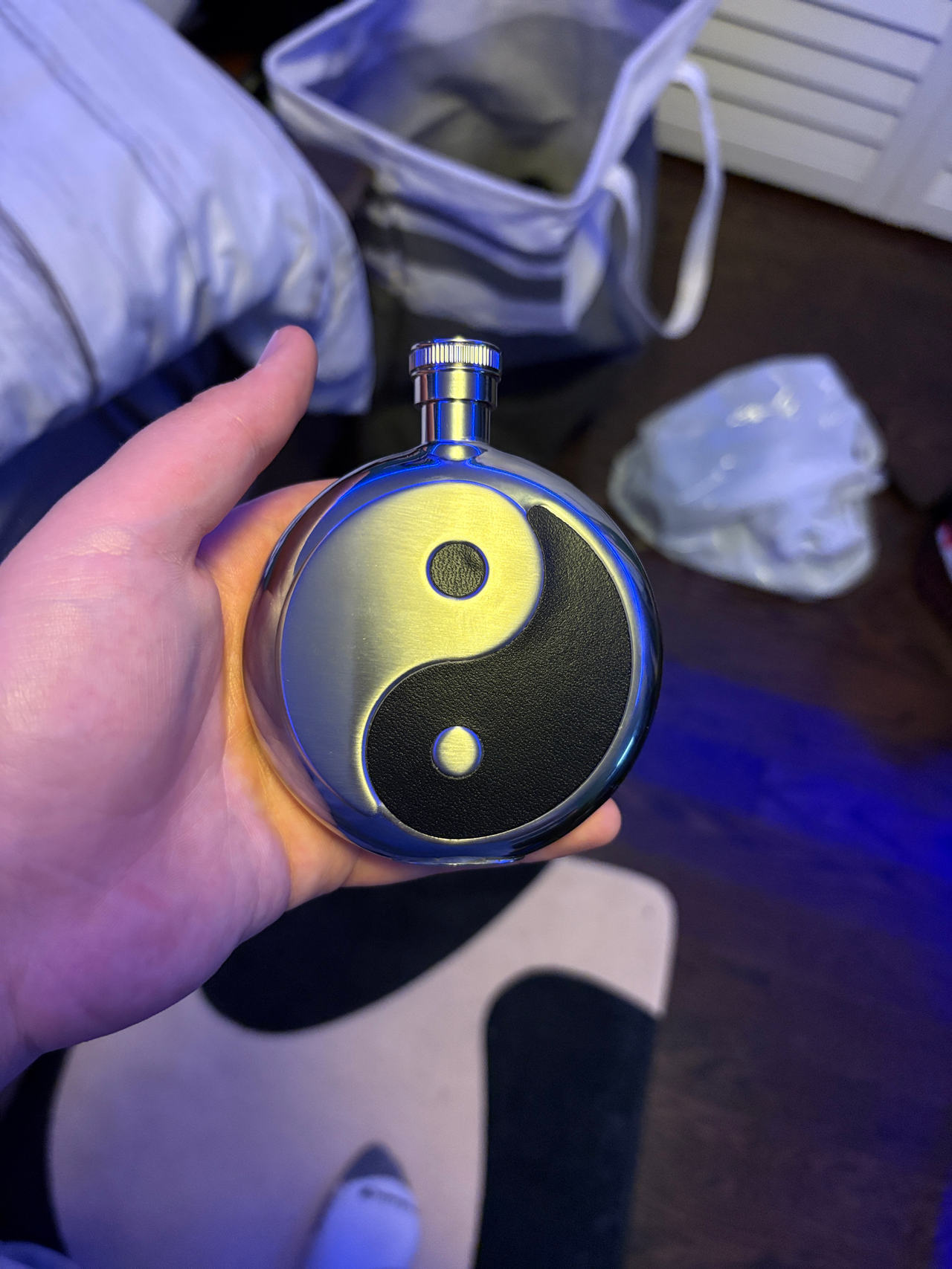 Yin Yang Hip Flask