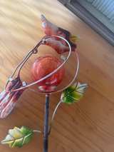 RCS Gifts Solar Garden Stake with Orange Glass Cardinal - Image 1