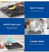 AMZCHEF Portable Induction Cooktop 6.8" Black - Image 3