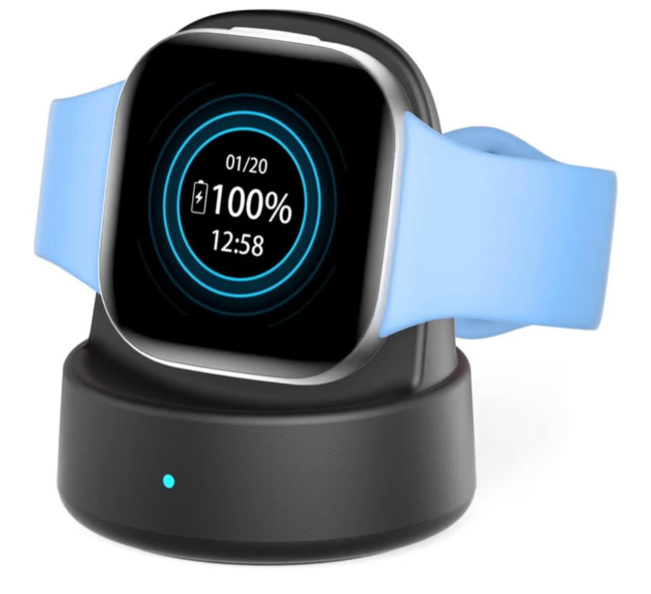 Charger Dock for Fitbit Sense/Sense 2/Versa 3/Versa 4, Magnetic Watch Charger