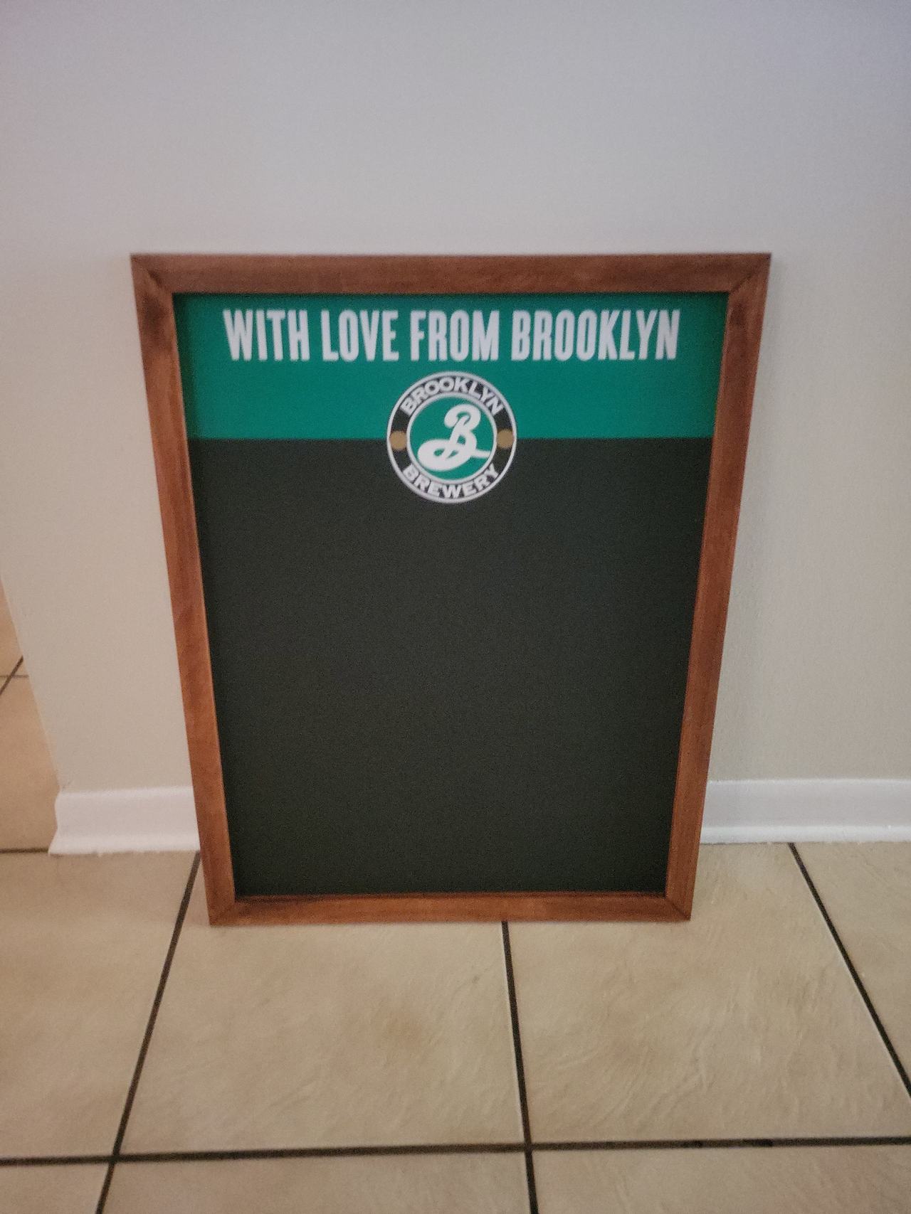 Brooklyn Brewery Wooden Framed Chalkboard Sign