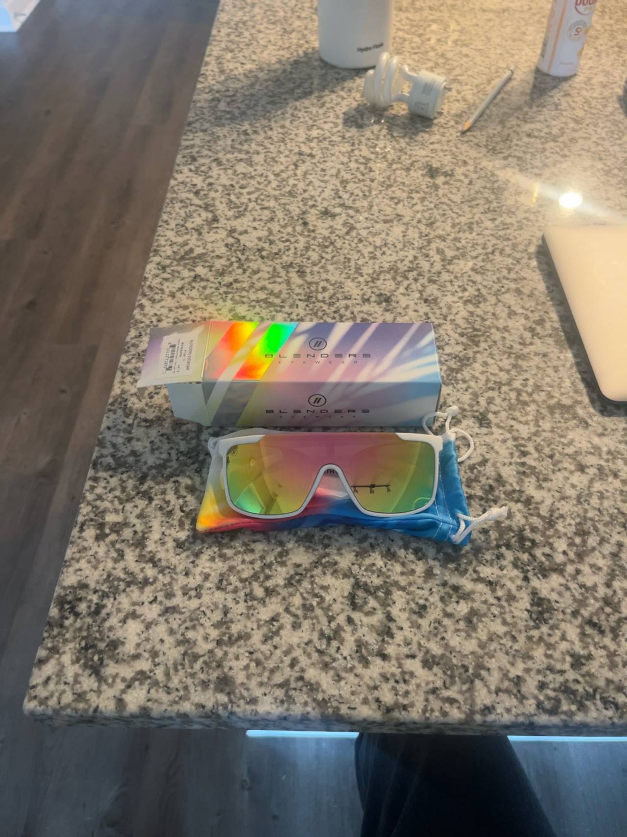 Blenders Active SciFi Pride III Matte White Navigator Sunglasses