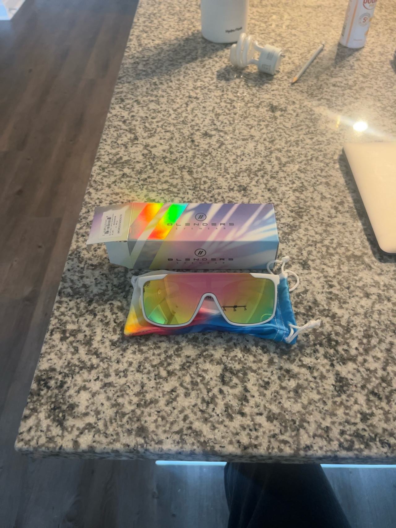 Blenders Active SciFi Pride III Matte White Navigator Sunglasses