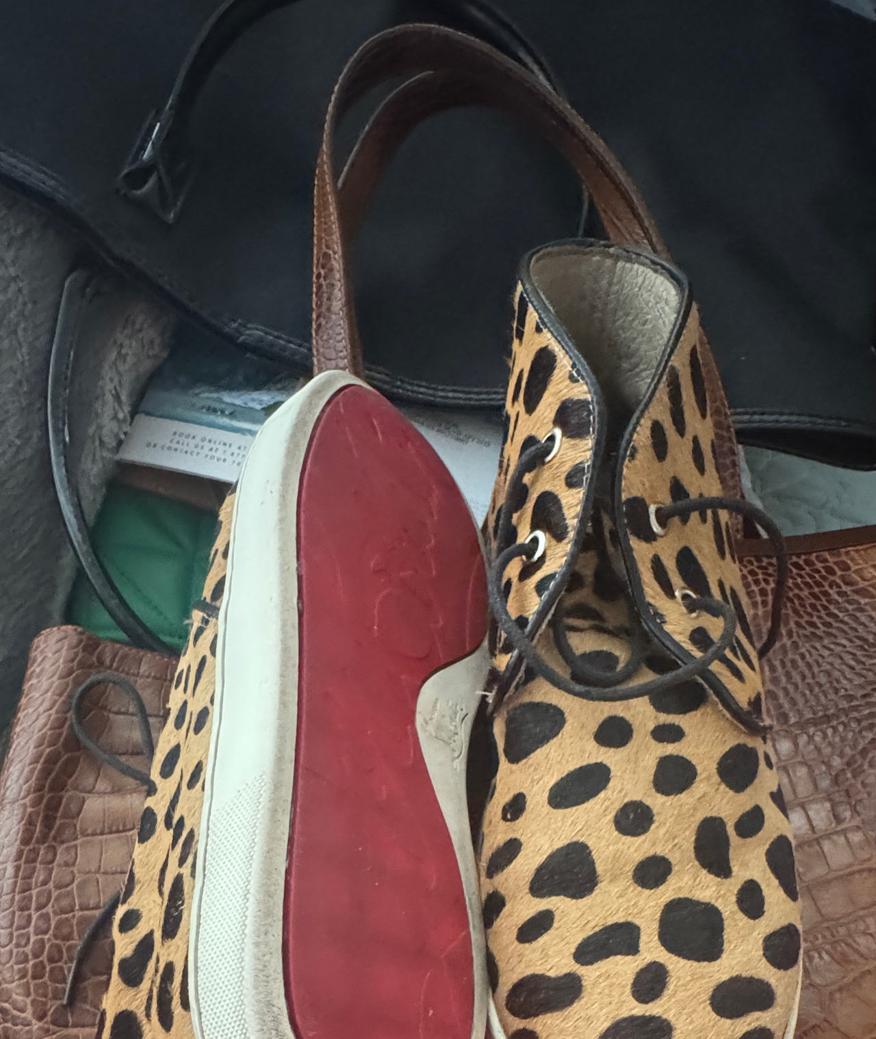 Christian Louboutin Leopard Calf Hair Chukka Boots