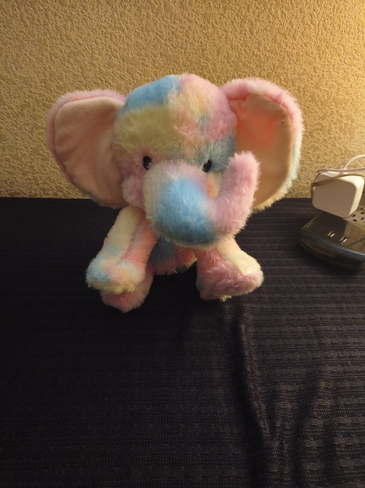 Kellytoy Rainbow Tie Dye Elephant Plush