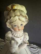 Lefton Girl with Cats Porcelain Figurine - Image 3