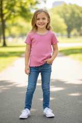 Cat & Jack Girls' Ribbed Short Sleeve T-Shirt with Lettuce Edge - Image 3