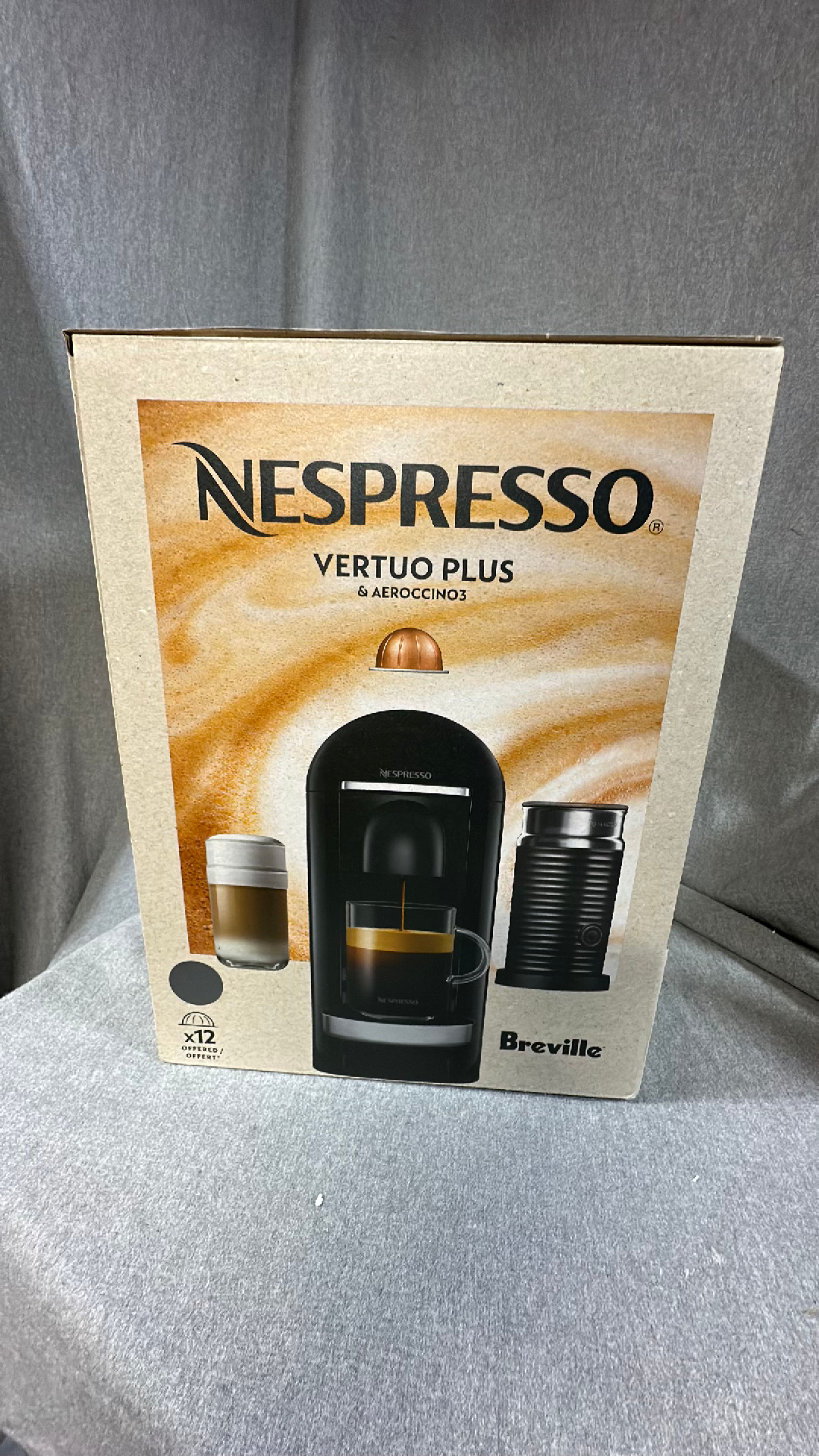 Nespresso Vertuo Plus Coffee and Espresso Machine by Breville with Aeroccino Milk Frother - Image 4