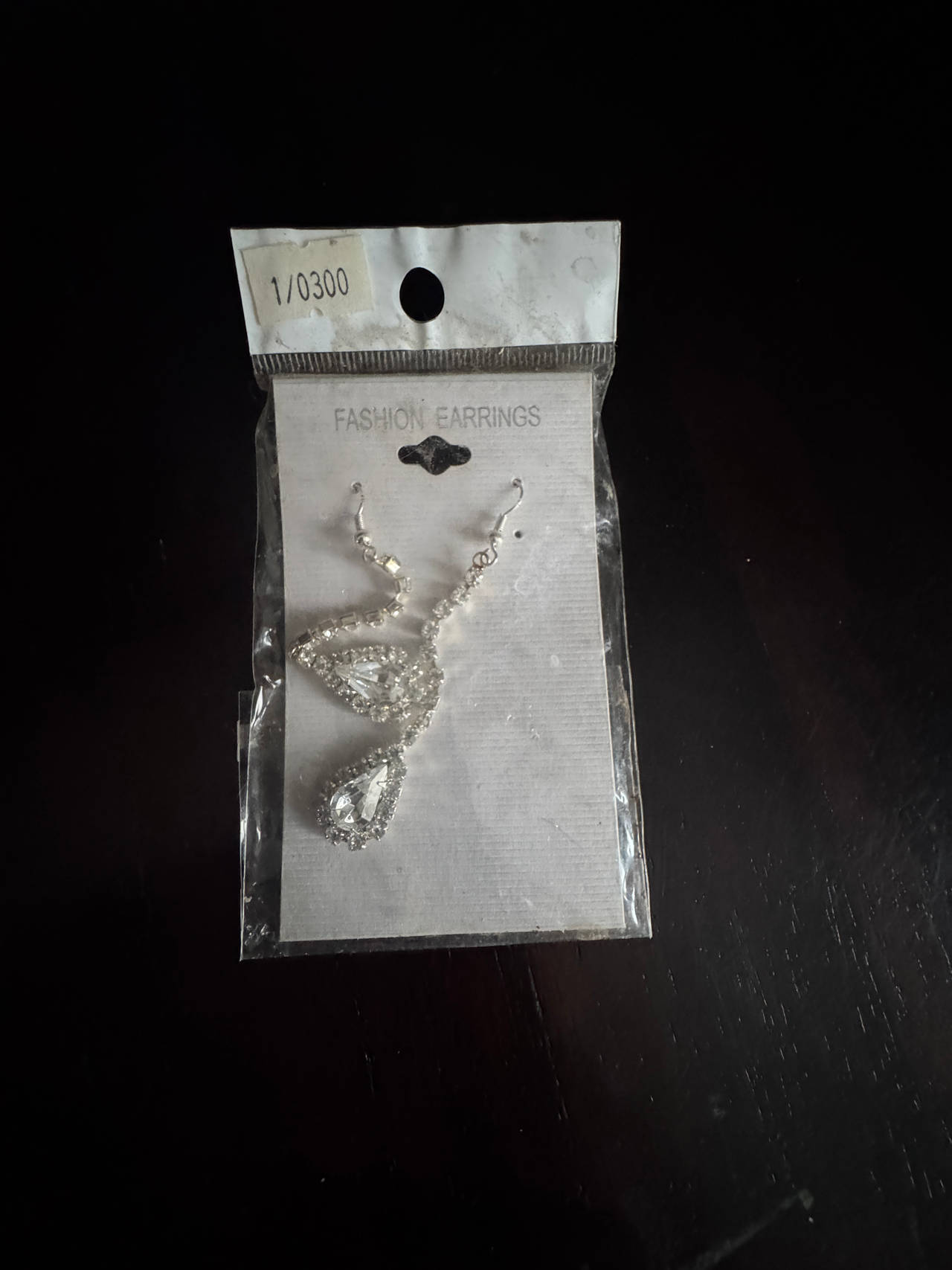 Rhinestone Teardrop Dangle Earrings