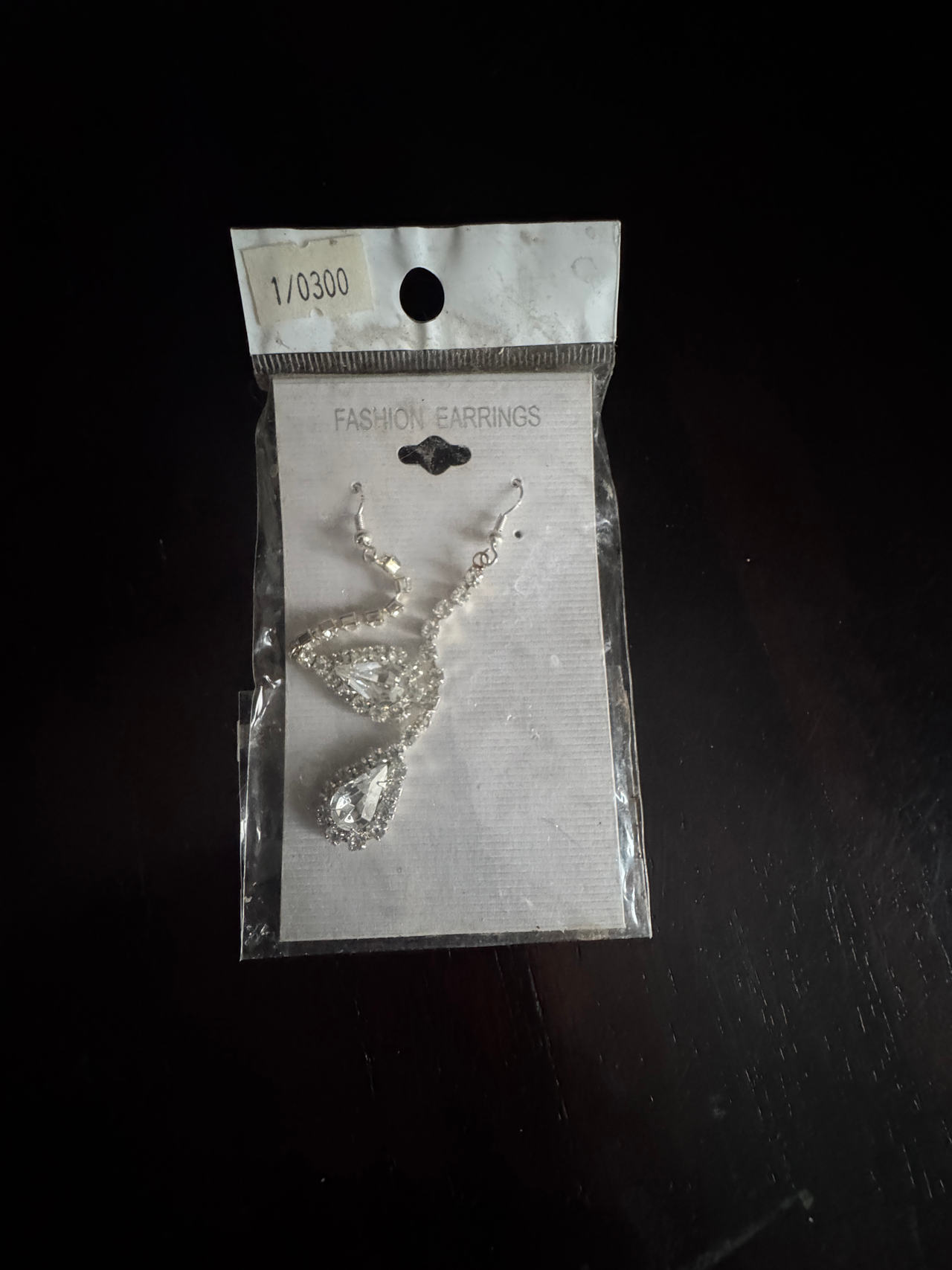 Rhinestone Teardrop Dangle Earrings